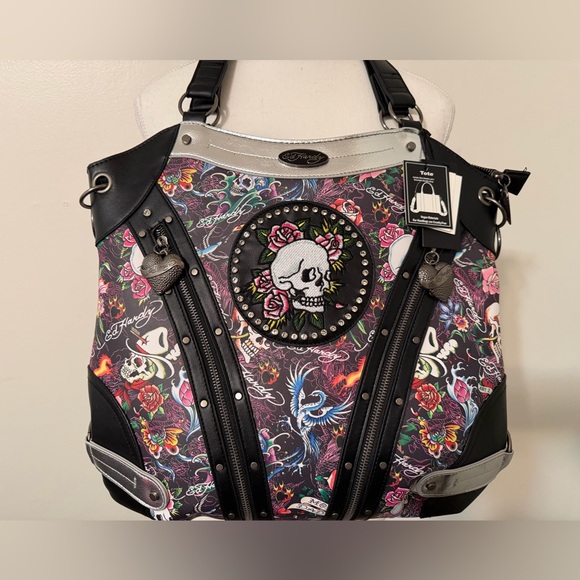 Ed Hardy Handbags - Ed Hardy Large Tote with Crossbody Strap